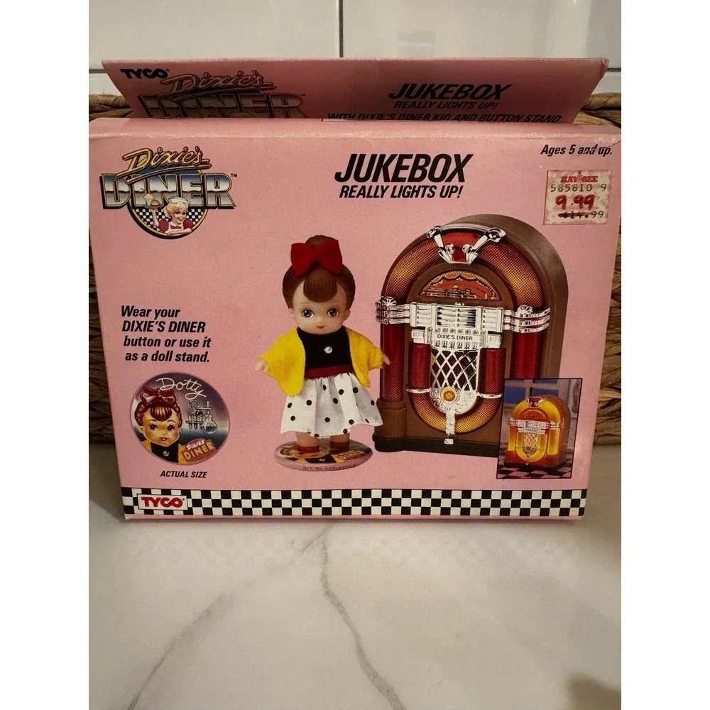 Dixie's Diner Light Up Juke Box Playset By TYCO‎ Industries 1989